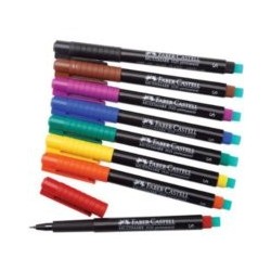 Marker Foliopis Faber-Castell Multimark Z Gumką 0,4mm (S) Czarny 300017 030881